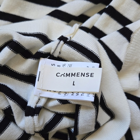 Commense Classy Stripe Crop White And Black Tank Top Size Large - Picture 5 of 8